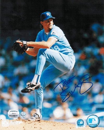 Autographed Bret Saberhagen Kansas City Royals 8x10 Photo