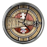 New Orleans Saints Chrome Clock