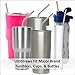 Ulti-Straws 6-Piece Stainless Steel Straws with 2-Piece Cleaning Brushes for 20 and 30-Ounce Tumblers