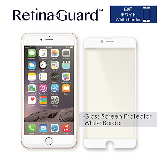 RetinaGuard Anti-blue Light Tempered Glass Screen protector for iPhone6S / 6 (White border) - SGS & Intertek Tested - Blocks Excessive Harmful Blue Light, Reduce Eye Fatigue and Eye Strain