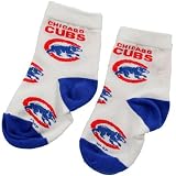 Chicago Cubs White Infant 903 (0-13) All Over Team Logo Bootie Socks