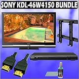 Sony Bravia W-Series KDL-46W4150 46in. 1080P LCD HDTV + Sony DVD Player w/ Wall Mount Accessory Kit