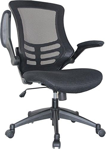 Manhattan Comfort Lenox Mesh Adjustable Office Chair, Black, Set of 2