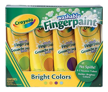 Valuable Washable Fingerpaint 4Ct Secondary Colors By Crayola Llc