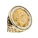 9ct Gold Ladies 204190/000/305 Rhodium Plated with 2 Half Point Diamonds St George Ring