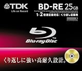 TDK �f�[�^�p�u���[���C�f�B�X�N 25GB BD-RE(�J��Ԃ��^��p) 2X �m�[�}�����[�x�� 10mm�P�[�X �P�i BED25A1S