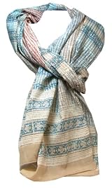 Anokhi 100% Cotton Voile India Check Fashion Scarf