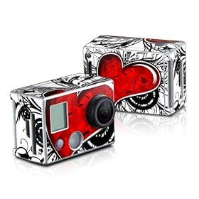 My Heart Design Decorative Protector Skin Decal Sticker for GoPro HD Hero2 Camera Digital Camcorder