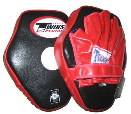 Twins Standard Focus Mitts (Black with Red Trim)