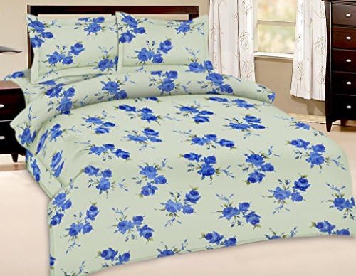 Urban style satin Floral Double bedsheet With 2 pillow covers