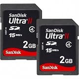 SanDisk SDSDH2002GA11 2GB Ultra II SD Memory Card (2-Pack)