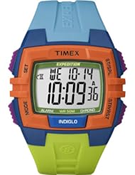 Timex Unisex T499229J  Expedition Rugged Digital Chrono Alarm Timer Color Block Resin Strap Watch