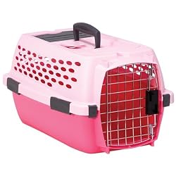 Petmate Copolymer Plastic/Steel Lifestyle Kennel Cab, Medium, Lady Pink/Dark Pink