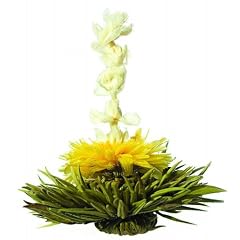 Teaposy 4er-Set Teeblumen/Teerosen, hochwertigster Silbernadel-Wei�tee mit Jasmin- und Ringelblumenbl�ten im sch�nen Organzas�ckchen