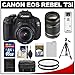 Canon EOS Rebel T3i 18.0 MP Digital SLR Camera Body & EF-S 18-55mm IS II Lens with 55-250mm IS Lens + 16GB Card + Battery + Case + (2) Filters + Tripod + Cleaning Kit