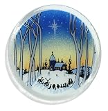 Peggy Karr Glass Silent Night 6-Inch Round Glass Plate