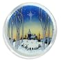 Peggy Karr Glass Silent Night 6-Inch Round Glass Plate
