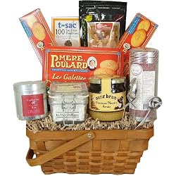 Tea Time French Gourmet Gift Basket Assortment: Tea, Candy, Cookies and Syrup