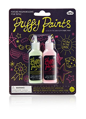 Puffy Paints - Glow in the Dark Puffy Fabric Paint by NPW