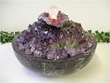 Amethyst Cluster Fountain With Light