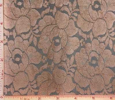 Dusty Pink Big Flower Lace Fabric 4 Way Stretch Nylon Rayon Spandex Lycra 58-60"