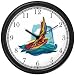 Sail Boat No.1 Nautical Theme Wall Clock by WatchBuddy Timepieces (Hunter Green Frame)