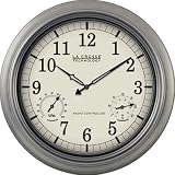 18 inch Outdoor Atomic Clock -Thermometer - Hygrometer by La Crosse Technology