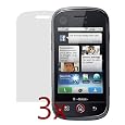GTMax Durable Clear LCD Shield Screen Protector - 3 Packs for T-Mobile Motorola CLIQ mb200 GSM Cell Phone