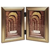 IMAGE OF Lawrence Frames Antique Silver Wood Double 4x6 Picture Frame - Classic Design