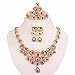 Moochi 18K Gold Plated Necklace Earrings Ring Bracelet Jewelry Set Africa Beads Costume Show Wedding