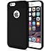 iPhone 6 Plus Case, MagicMobile® Cute Protective Hard Shockproof [Drop Protection] Fashion Cover for Apple iPhone 6 Plus (5.5') Impact Resistant Hybrid Thin Armor Case [ Black / Black ] with Clear Screen Protector.