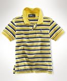 Ralph Lauren Baby Shirt, Baby Boys Striped Polo Shirt Signal Yellow 24 months