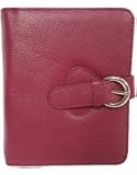 Leather "Ava" Binder Compact - Plum