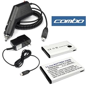 3 Pieces Value Combo Of Audiovox SMT-5600, HTC CINGULAR 2125, HTC T-MOBILE SDA Standard Battery + Vehicle Power Charger with IC Chip + Home / Wall/ Travel Ac Battery Charger