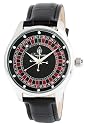 Burgmeister Roulette BM512-122 Herren Uhr Edelstahl schwarz-bunt Leder schwarz