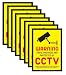8 X Cctv Warning Security Stickers Signs For Internal Or Ext