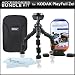 Accessories Bundle Kit For Kodak PlayFull Ze1 HD Video Camera (New Model) Includes USB 2.0 High Speed Card Reader + Hard Case + LCD Screen Protectors + Gripster Flexible Tripod + MicroFiber Cleaning Cloth