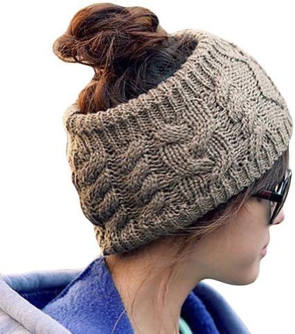 Women Girl Knit Warm Headband Hairband Head Wrap Hat Yellow