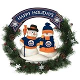 New York Mets Team Snowman Christmas Wreath