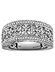 Sterling Silver Diamond Lattice Ring (1/4 cttw, I-J Color, I2-I3 Clarity)