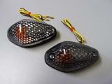 Turn Signals - SMOKE Lenses - Universal Motorcycle Lights - Honda CBR 600rr 1000rr, Suzuki GSXR 600 750 1000, Yamaha YZF R1 R6, Kawasaki Ninja ZX6r ZX9r ZX10r ZX12r ZX14