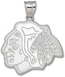 Chicago Blackhawks Sterling Silver 1 3/8" Blackhawks Giant Head Pendant
