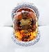 Jewelry : 18k White Gold Citrine and Diamond Palmiero Jewellery Design Ring