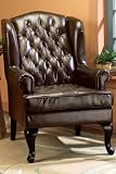 Product details for Tufted Leather Wing Chair