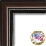 4x10 / 4 x 10 Dark Walnut with Black Rope on Lip Picture Frame - NEW .. 2'' wide
