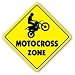 MOTOCROSS ZONE - Sign - dirt bike supercross cycle gear