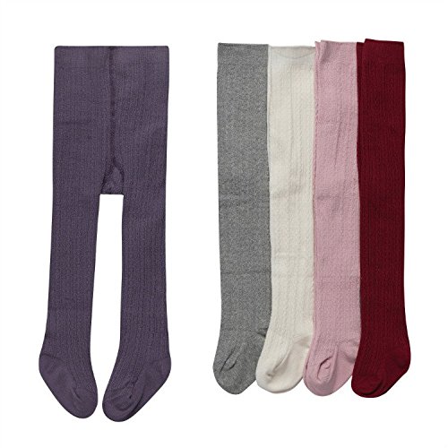 Alva Edison Cable-Knit Tights For Baby Girls,Toddlers&Child,For 5 pairs,2-3Y