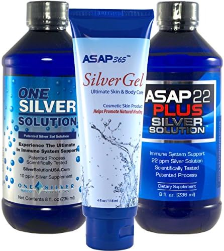 Silver Solution USA Variety Pack 1 One 8Oz Double Strength One 8Oz Reg One 4 Oz Gel