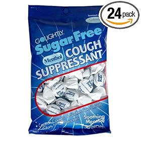 GoLightly Sugar-Free Cough Suppressant, Menthol, 30-Count (Pack of 24) by GoLightly