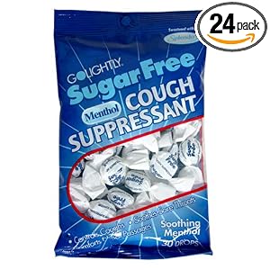 GoLightly Sugar-Free Cough Suppressant, Menthol, 30-Count (Pack of 24) by GoLightly